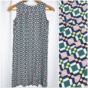 Marni Kids Sleeveless Multicolor Patterned Pleated Swing Dress Kids 10